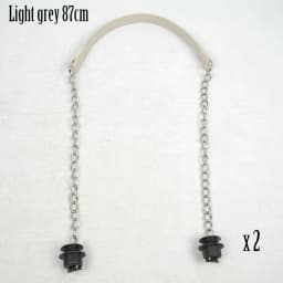New Tanqu 1 Pair Silver Long Thick Single Chain with OT Metal Buckle Black Screws for Obag O Bag Handles for Women Bag Handbags