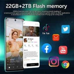 K-Touch Smartphone C26 Ultra 8000mAh Battery Mobile Phones 7.3inch Full Display Cell Phone 5G Dual SIM Face ID Unlock 22GB+2TB Android 15 Cellphones