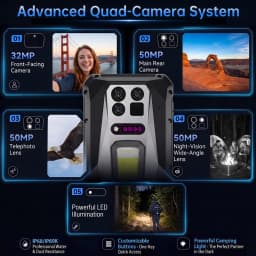 8849 TANK 5 Pro FLIR Thermal Imaging 2K Projector Rugged Smartphone eSIM Dimensity 9400e 3K AMOLED 17600mAh 220Lumen 18GB+512GB