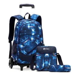 Boys kids school wheeled backpack bag children school backpack on wheels teenager boys school trolley bag with wheels for boys