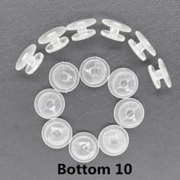50Pcs Round Buckle Plastic Button Set For Hole Shoes, Garden Shoe Charms, Universal Fit Diy Fastener Accessories