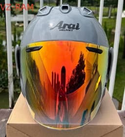 VZ-RAM High Quality ABS Classic 3/4 Open Face Helmet,For Harley Motorcycle And Cruise Motorcycle Protection Helmets,Modern Grey