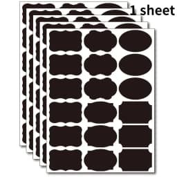 1Sheet Black Blackboard Sticker PVC Erasable Chalkboard Sticker Comestic Cream Box Labels Home Kitchen Spice Jars Multiple Tags