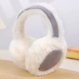 Soft Plush Ear Keep Warmer Winter Thicken Fluffy Plush Earmuffs Solid Fashion Outdoor Earflap Protection Foldable Ear Cover