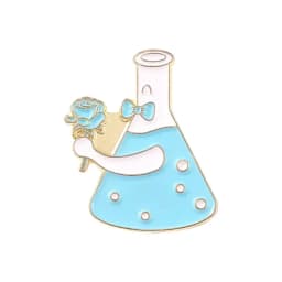 Science Chemistry Beaker Element Brooch Enamel Pin Molecular DNA Structure Equation Brooch Lapel Badge Cartoon Jewelry Accessory