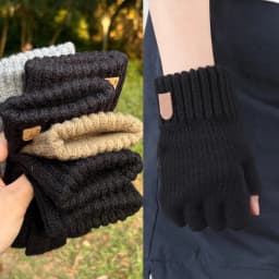 Winter Thick Elastic Knitted Gloves Warm Writting Office Cycling Fingerless Glove for Men Women Touchscreen Driving Work Gloves