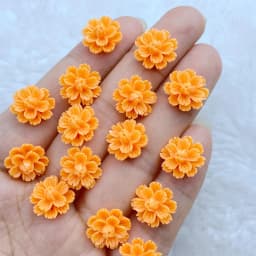 60Pcs New Cute 12mm Mini Little Flower Series Resin Flatback Ornament Jewelry Making Manicure Hairwear Accessories