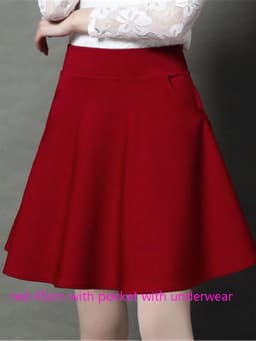 Skirts Women Size M-3XL Pleated Solid Pocket Elastic Waist Middle Skirt Trendy All-match Office Lady Skin-friendly Elegant