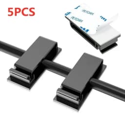 Adhesive Wire Organizer Cable Holder Cord Management Harness Clamp Clip For Home PC Power USB Cable Wiring Desktop Cord Manager