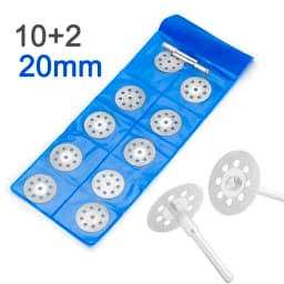 12pcs Diamond Cutting Disc 20/22/25/30mm With 3mm Mandrels Mini Cutting Disc Circular Saw Blade for Dremel Rotary Tools
