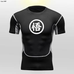 Goku Print Compression Shirts For Men Gym Workout Joging Fitness Undershirts Base Layer Quick Dry Aerobic Exercise Men Tops