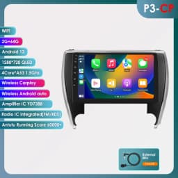 Hizpo Car Radio Player Head Unit Plug And Play For Toyota Camry 2015-2017 North America Version GPS Navigation Android Auto DSP