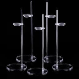 10pcs Transparent Doll Stand Display Holder Plastic Waist Foot Support Rack Bracket DIY Prop Model Dollhouse Accessories