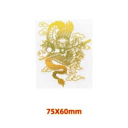 Creative dragon Phoenix metal transfer sticker Gold and silver tiger knife dragon pattern personality DIY decorative stickers