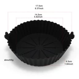 Air Fryer Baking Tray Reusable Silicone Baking Basket Grill Pan Food-Grade Safe Non-Stick Fryers Ovens Microwave Oven