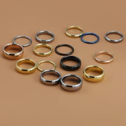 LETAPI High Polished Gold Silver Color 100% Tungsten Carbide Engagement Rings For Men Women Fashion Tungsten Wedding Jewelry