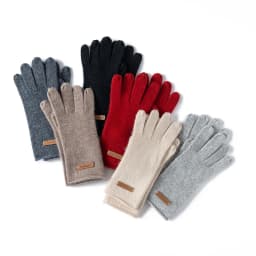 100% Cashmere Gloves Women's Knitted Solid Color Five Finger Gloves Fashion Mmen's and Women's Universal Long Gloves Warm Winter