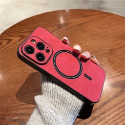 Luxury Wireless Charging Magnetic Cortex Leather Phone Case For iPhone 16 13 12 15 17ProMax 14Plus 18Pro Shockproof Bumper Cover
