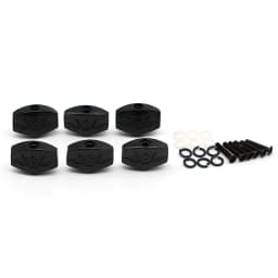 6pcs Guitar Tuners Machine Head Buttons Metal Carved Square Button for Electric Guitar