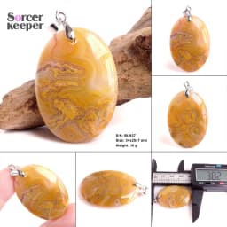 High Quality Pendentif Real Natural Crazy Lace Agate Stone Pendant Chains Necklace For Women's & Men's Jewelry Making BK996H