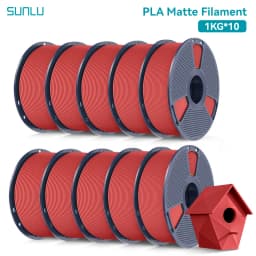 SUNLU PLA Matte 10KG1.75mm ±0.03mm 1KG/2.2LBS 3D Printer Filament PLA High Transparency Fast 2-7 Days Delivery RoHS Reach