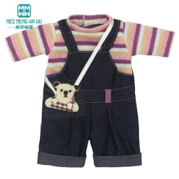 Clothes for Doll Fit 45 cm American Doll Accessories Fashion Denim Shorts Woolen Coat Jacket Dress Gift