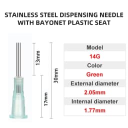 100pcs 13mm Dispensing Needle Glue Needle 0.5 Inch Suitable for All Glues Liquid Solder Paste Adhesives Dispenser Needle