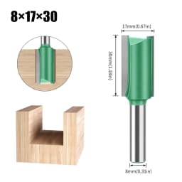 3mm-20mm Diameter 8mm Shank Straight Bit Tungsten Carbide Single Double Flute Router Bit Wood Milling Cutter For Woodwork Tool