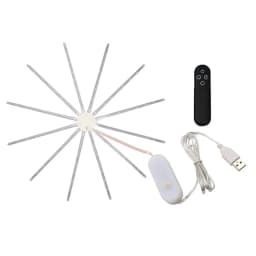 New 96LEDs Hanging Firework Lamps USB Fan Shape String Lights RGB Remote Christmas Garland Fairy Lights for Wedding Party Decor