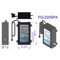 FQ-220 Bathtub SPA Pool Ozone Generator 50MG/H Water Circulation Integrated High Concentration Ozone Generator Built-in Air Pump