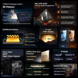 Blackview OSCAL SPIDER 10 Rugged Tablet Pad 11'' FHD+IPS Display 24GB(8+16) 256GB 20000mAh 45W MediaTek Helio G81 Android 15