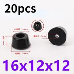 20Pcs Black Rubber Feet Chair Floor Protector Non-slip Furniture Feet Table Leg Cover Cabinet Bottom Pads Funiture Legs