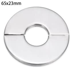 Black Shower Faucet Decorative Cover Chrome Finish Stainless Steel Wall Flange Water Pipe Wall Covers Bathroom Faucet Accessory