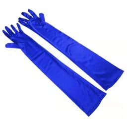 Women's Evening Party Formal Gloves Solid Satin Long Finger Mittens for Events Activities Red White Rose Color Party Cosplay
