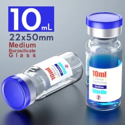 Ks-Tek Sterile Empty Vials with Self Healing Injection Port,with Flip Off Aluminum Cap,Sterile Package