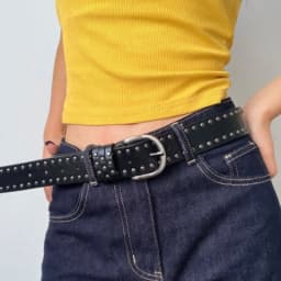 Ladies' Retro Rivet Belt, with an American Style Design Resembling a Belt, Paired with Skirts and Jeans for Decoration