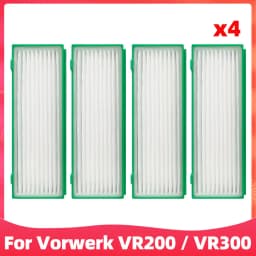 Fit For Vorwerk VR200 / VR300 Vacuum Cleaner Replacement Spare Parts Main Rubber Rolling Brush Side Spin Brushes Hepa Filter Set