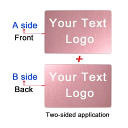86x54x0.4mm Personalize Your Logo Text Aluminium Plate Custom Badge Adhesive Tape ID Door Wall Mailbox Business Card Name Tag