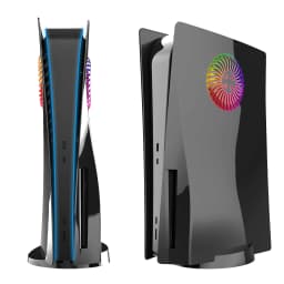 Replacement Faceplate Cooling Vents with RGB Light Strip LED Light Ring For PS5 Cover For PlayStation5 Disc Edition