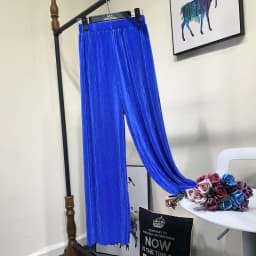 Summer Thin Chiffon Wide Leg Pants For Women Casual Candy Color Loose Long Pants Lady Solid Color Straight Pleated Trousers