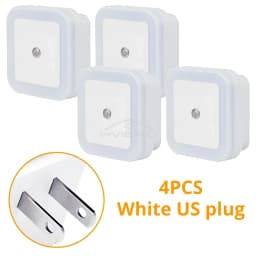 1/2/4PCS LED Wireless Sensor Night Light EU US Plug Mini Square For Baby Children Living Room Bedroom Corridor Lighting Lamps