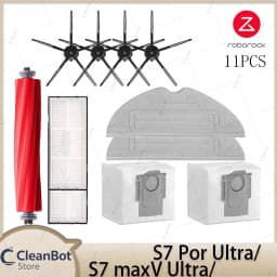 Roborock S7 MaxV Ultra/S7 Pro Ultra Robot Vacuum Cleaner Accessories Main Brush Side Brush HEPA Filter Mop Cloths Spare Parts