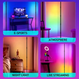 Tuya RGB Floor Lamp 200cm White Smart APP Remote Control Modern Corner Floor Light Atmospheric Festival LED Stand Lighting
