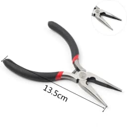 Black Handle Long Nose Mini Pliers Round Flat Long Nose Bent Nose Pliers For Jewellery Making Diy Crafts Necklace Bracelet Tools