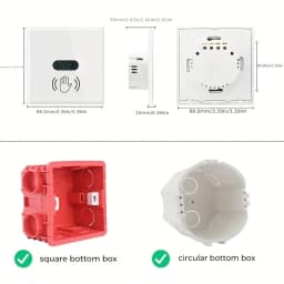 COLOROCK 1pc Wall Light Switch Infrare IR Sensor No Need Touch EU UK 220V 110V Glass Screen Panel Electrical Power On Off Lamp