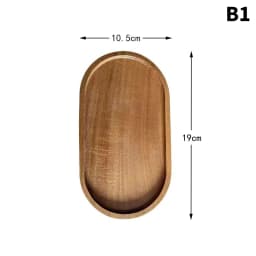 Solid Wood Round Dessert Plate Japanese-style Wooden Coffee Wooden Tray Snack Dried Fruit Plate Oval Tea Tray Kitchen Supplies