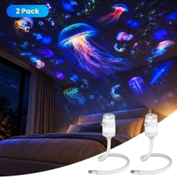 2-IN-1 USB Galaxy Projection Light with 13 Scenes, 7 Colors Stepless Dimming Night Light for Car Interior, Home, Bedroom, Romantic Galaxy Atmosphere Light