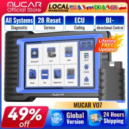 Lifetime Free Update MUCAR VO7S/VO7 Car Diagnostic Tool Bi-Directional ECU Coding Obd2 Scanner Full System Diagnosis 28 Reset