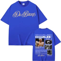 Charles Oliveira Do Bronx Print T-shirts Men Women Fashion Vintage Classic T Shirt High Quality Cotton Casual T-shirt Streetwear