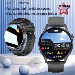 New Round 1.52" Extra-Large Screen Smartwatch Wireless Call Men Women With More Sports Modes Calculator Smart Watches Business